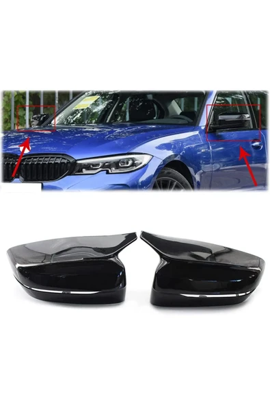 bmw g30 2017-2022 5.seri plastik siyah batman ayna kapagı ürün görseli 1