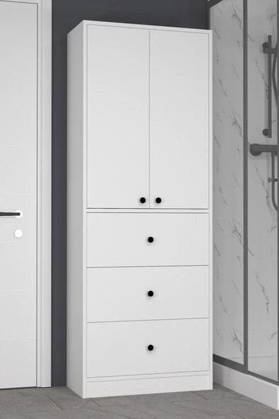 Güneş 3 Çekmeceli 2 Kapaklı Banyo Dolabı ürün görseli 1