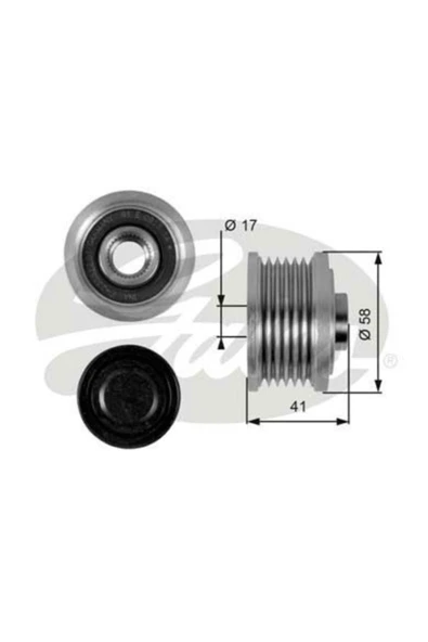 Gates OAP7052 Alternatör Kasnagı Doblo Bravo Iı Stılo Punto 1.6 Jtd 1.9 Jtd ürün görseli 1