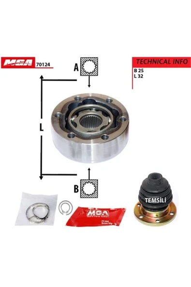 Aks Kafası Ic ( Fıat : Palıo Sıena Marea Bravo Alfa : 146 156 166 )mga-70124 ürün görseli 1