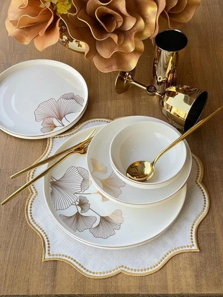 Yemek Takımı Modern Ginkgo 24 Parça 6 Kişilik ürün görseli 1