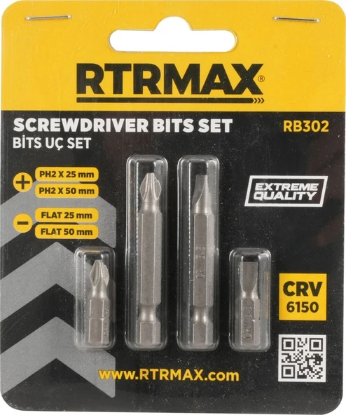 Rtrmax Rb302 Bits Uç Seti - 4 Parça ürün görseli 1