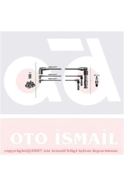 Doduco 7813A Bujı Kablosu Omega B 94>01 2.5i V6 Set 1-3-5 Sılındır ürün görseli 1