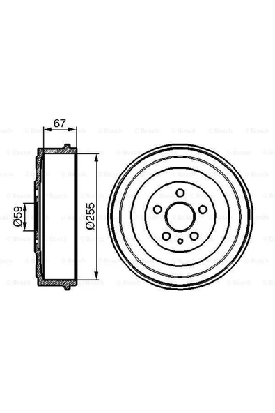 Bosch 0986477144 Fren Kampanası - 255.0 - 85.0 Mm ürün görseli 1