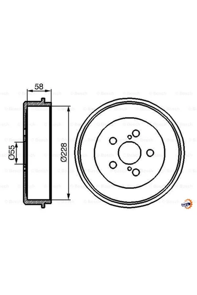 Bosch 0986477140 Fren Kampanası - 228.6 - 66.5 Mm ürün görseli 1