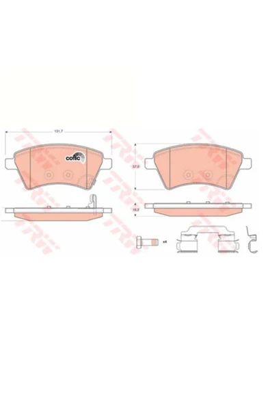 Ön Fren Balatası (fiat Sedici-suziki Sx4) ürün görseli 1