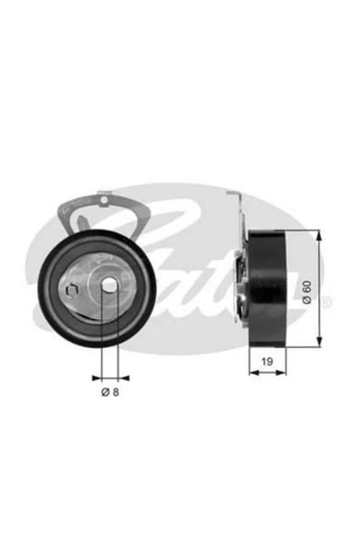 Gates T43140 Trıger Eksantrık Gergı Rulmanı Golf Iv Bora Polo 1.4 16v 1.6 16v Bcb Bby Bky Ahw ürün görseli 1