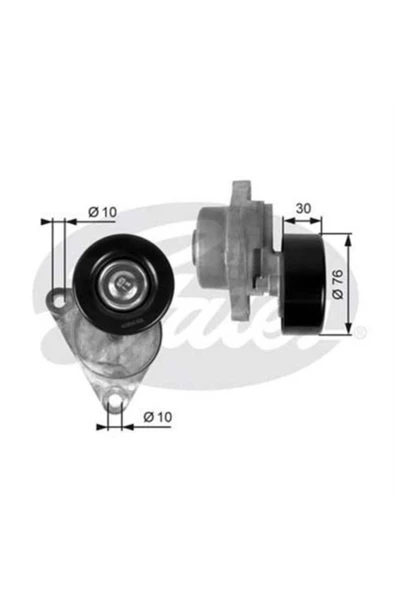 Gates T38376 V Kayıs Gergı Rulmanı Aveo Kalos Lacettı 04- F14 F16d / Nubıra 1.4 1.5 1.6 uyumlu ürün görseli 1