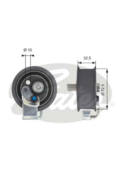 Gates T43065 Trıger Eksantrık Gergı Rulmanı Passat / A4 A6 1.8t Aeb Adr Uyumlu ürün görseli 1