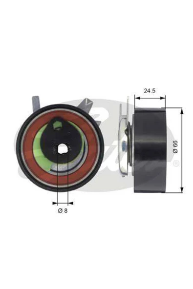 Gates T43048 Alternatör Gergi Rulmanı T4 95 03 2 5tdı Lt 28 35 Lt 28 46 96 06 2 5tdı Volvo S70 ürün görseli 1