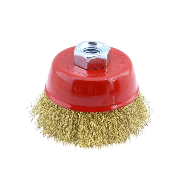 Çanak Fırça Saçaklı 75 mm Pas Kir Toz Temizleme Metal Temizlik Fırçası ürün görseli 1
