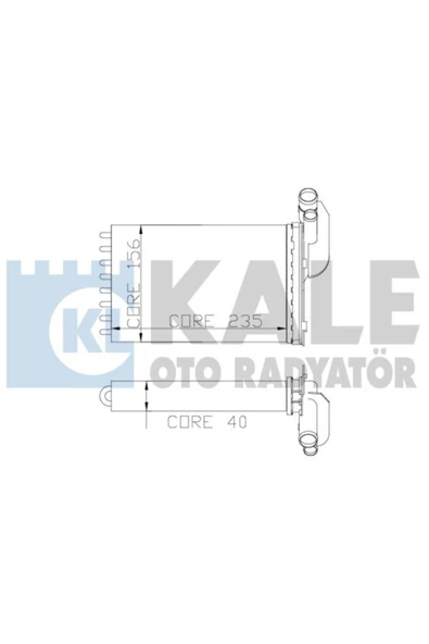 Kale 0583852AL Kalorifer Radyatörü Mgn I Clıo I R19 234x157x42 2 Sıra Cu Pl ürün görseli 1