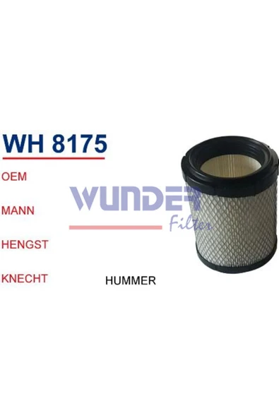 Wunder WH8175 Wh8175 Hava Filtresi - Chrsyler Sebrıng 2,7 L 2001 - 2006 Uyumlu ürün görseli 1