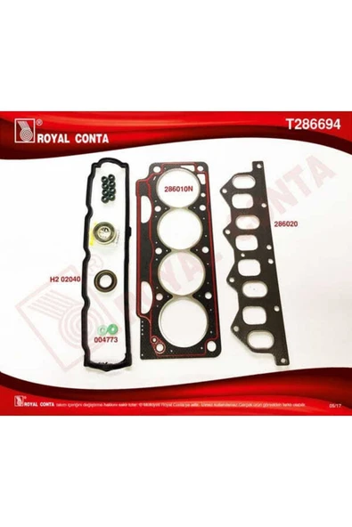 T286694 Üst Takım Contası Keçeli Laguna-megane 1.8/2.0 8v F3p/f3r ürün görseli 1