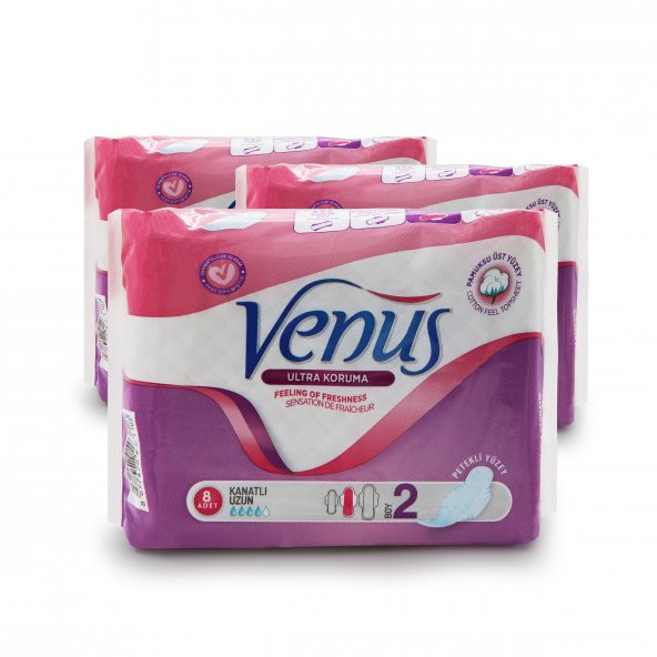 VENÜS HİJYENİK PED UZUN 24 ADET (3 PAKET) ürün görseli 1