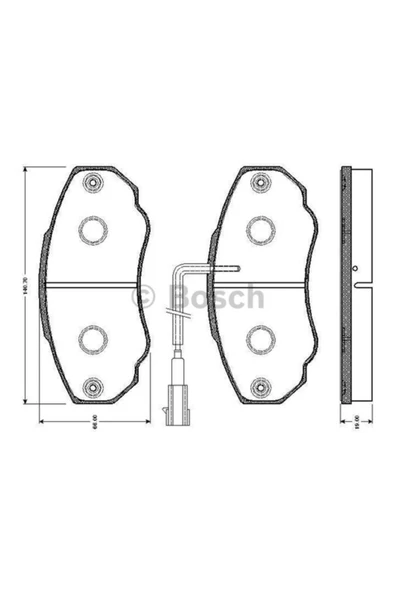 Bosch 0986494048 Ön Balata Fişli Ducato 02 06 Boxer 02 06 Jumper 02 06 K.ç Tip 1400 Kg 0986tb2432 ürün görseli 1
