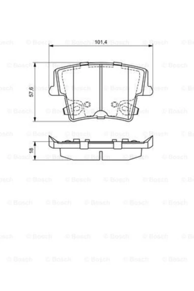 Bosch 0986494678 Chrysler 300c 2004- Arka Balata Marka ürün görseli 1