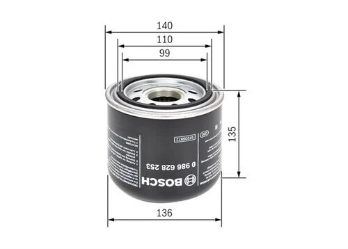 Bosch 0986628253  Hava Kurutucu Xf 95 Fa 95.380 02- Xe 280 C ürün görseli 1