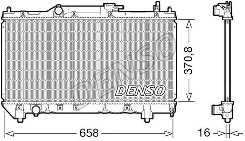 Denso DRM50117 Drm50117 Radıator Engıne Coolıng Toyota Avensis 97-03 16400-02270 ürün görseli 1