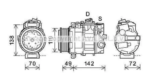 Denso DCP17144 Dcp17144 Compressor Air Condıtıoner Mercedes-benz G-class W463 89-19 0002308611 ürün görseli 1