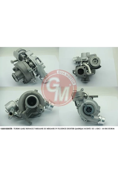 GUA 40491 Turbo Sarj Megane Iıı Megane Iv Fluence Duster Qashqaı Scenıc Iıı 1.5dcı 110 Bg Euro6 144117462r ürün görseli 1