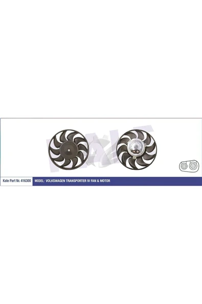 Kale 416300 Fan Motoru Davlumbazlı Volkswagen Transporter Iv 360w-280mm ürün görseli 1