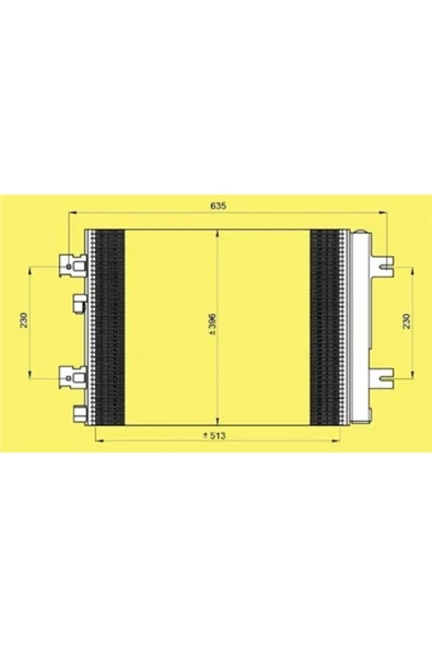 Ori CDC257016 Klıma Kondenserı Duster 10-sandero 08-logan 10-1.2 16v-1.4-1.6-1.5dcı 541x396x16 Orıs Cdc257 ürün görseli 1