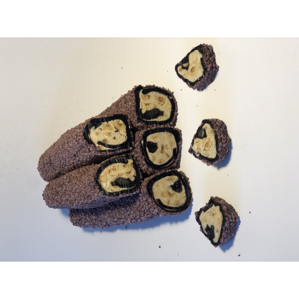 Böğürtlen Aromalı Bademli ve Fındık Kremalı Sarma Lokum 1 kg ürün görseli 1