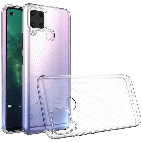 FitCase Realme C25 / C25s Kılıf Kamera Korumalı Silikon Şeffaf Arka Kapak ürün görseli 1