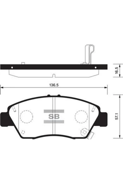 ÖN BALATA CIVIC 1.6 ie SR-VTI 94-05 GDB1183 SANGSIN SP1435 45022SR3V11-45022SR3V12-WVA21695 ürün görseli 1