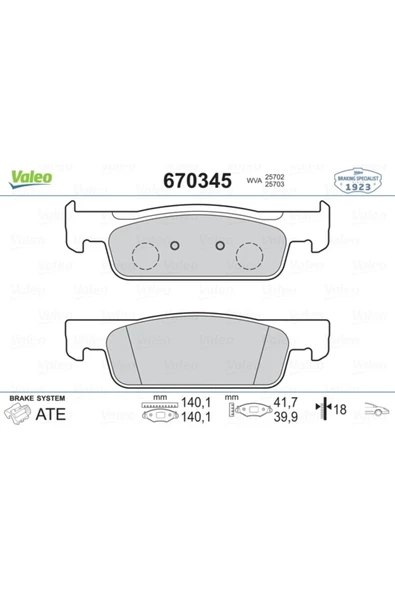 Valeo 670345 Ön Balata Clio Iv 0.9 Tce-1.2-1.5dcı 12 Dacia Duster-logan Iı- Sandero Iı 1.2-1.5dcı 12 - ürün görseli 1