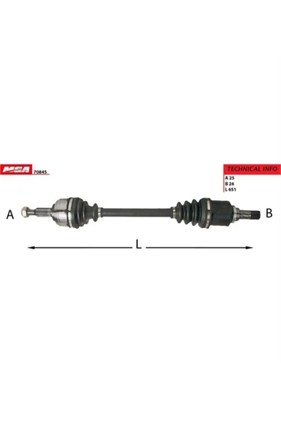 Aks Sol ( Dacıa : Dokker 12 - / Dacıa : Lodgy 1.5 Dcı 12 - )-70845 391011406r ürün görseli 1