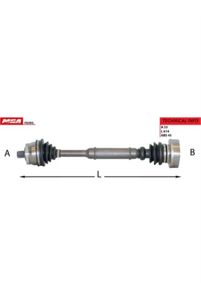 Aks Komple Sol-(VW: PASSAT/AUDI: A4 1,8 1,8T)-70393 705112 8d0407271aq ürün görseli 1