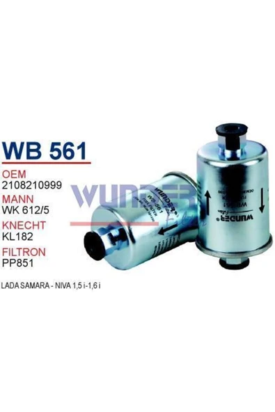 Wunder WB561 Wb561 Benzin Filtresi - Lada Samara - Niva 1,5 I-1,6 I ürün görseli 1