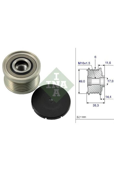 INA 535012710 ALTERNATOR KASNAGI ( BMW   1,3,5 SERIE E81,E87,E36,E46,E90,E91,E60,E61 02- ) ürün görseli 1