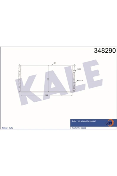 Kale 348290 Radyator Al-mknk Passat Iv 1.6i Cl-gl 1.8i-2.0-2.8 Vr6 Mt ürün görseli 1