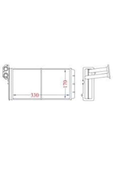 Ori KME025032 Kalfer Radyatörü Sprınter 95 Lt 35 95 330x166x32 -kme025 ürün görseli 1