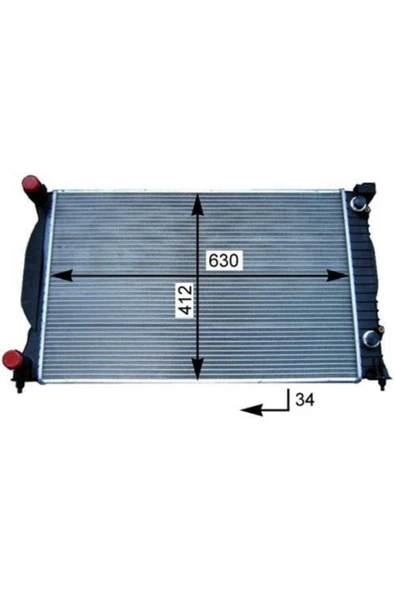 Ori BAU010026 Radyatör Brazing Audı A4 00 Ac Otom 632x398x26 - Uyumlu ürün görseli 1