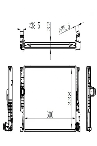 Ori BBM161032 Bbm161032 Radyatör Brazing Mt 600x338x32 1 F20-f21 118i 2011 60816 ürün görseli 1