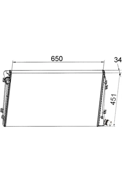 Ori BVW015026 Radyatör Brazing Passat-jetta Iıı 2.0 Tdi 05 650x438x26 - ürün görseli 1