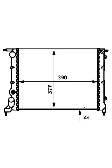 Ori BRN000018 X Radyatör Brazing Clio 91-98 R19 94-95 1.2-1.4 E7f.7.06 Mek Ac 390x348x18 - ürün görseli 1