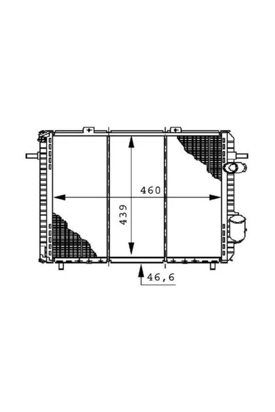 Ori MRN191034 Radyator Mechanical Mt 460x435x34 Express 1.9d 91 63947 - ürün görseli 1