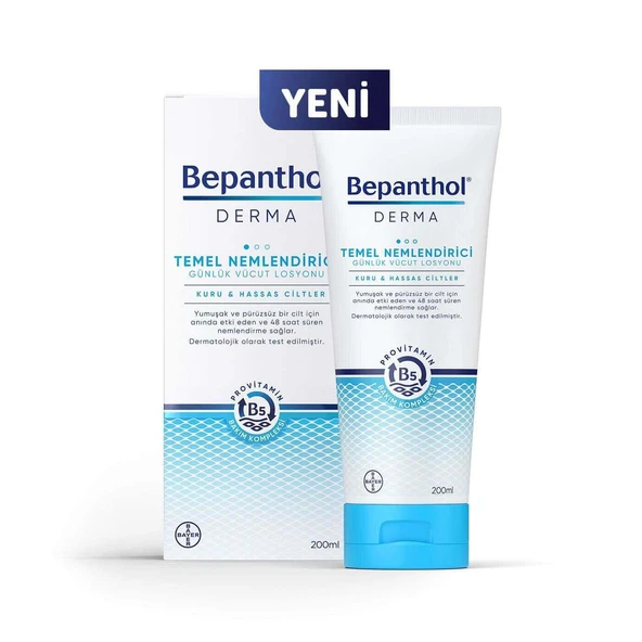 Bepanthol Derma Temel Nemlendirici Vücut Losyonu 200ml Kuru&hassas Cilt ürün görseli 1