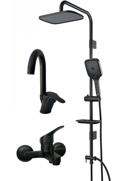 armour armatür SİYAH BANYO BATARYA SETİ ürün görseli 1