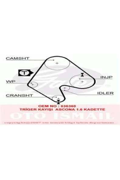 Gates 5048 Trıger Eksantrık Kayısı Corsa D 147×240 ürün görseli 1