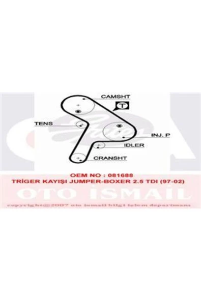 Gates 5471XS Trıger Eksantrık Kayısı Boxer / Jumper 2.5 Tdı 8v 147x320 Uyumlu ürün görseli 1