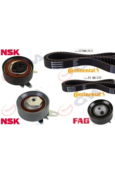 GVA 59T7570C Triger Seti 122×26.5 -077×21 T4 2.5tdı - Lt35 2.5tdı Acv-anj-avr K015323xs Triger Pompa Seti ürün görseli 1