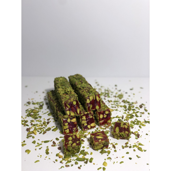 File Fıstık Kaplı Narlı Antep Fıstıklı Fitil Lokum 1 kg ürün görseli 1