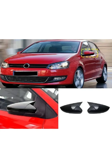 vw polo 6r 2009-2014 H.B plastik siyah batman ayna kapagı ürün görseli 1