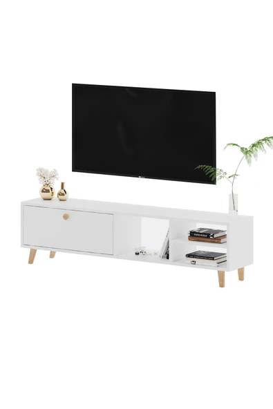 Lagomood ARMAN TV Ünitesi Beyaz - Resim 3
